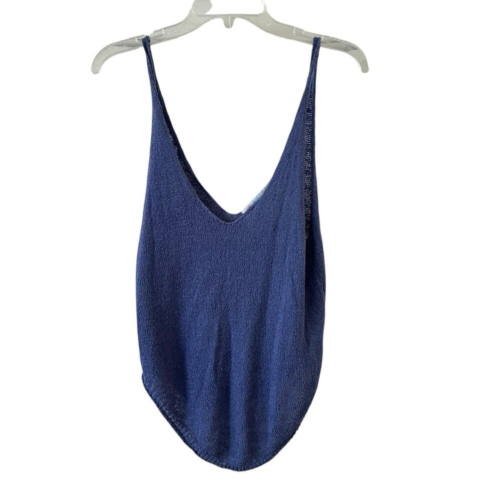 Free People FP Beach Purple Slouchy Sweater Tank XS Coastal Boho Summer